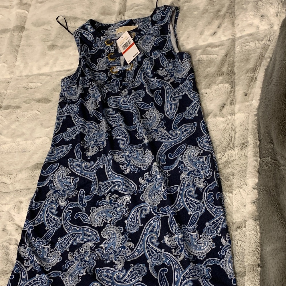Paisley navy blue Michael Kors dress